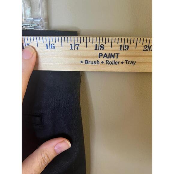 Helmut Lang Black Elastic Waistband Stretch Fabric Flat Front High Rise Pants 32 - Picture 9 of 13